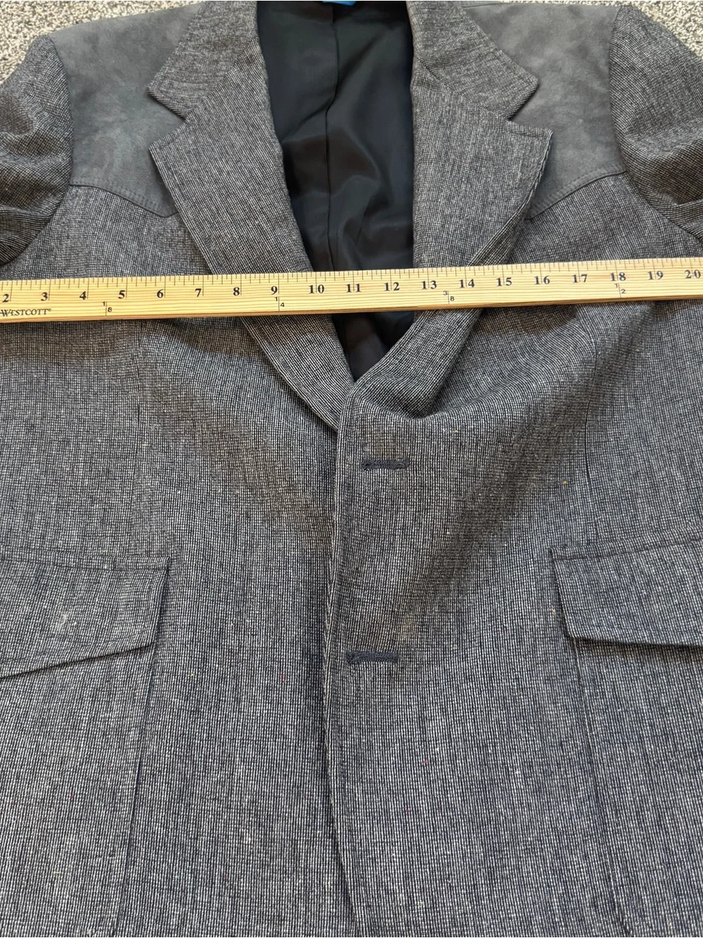 Vintage Pendleton Wool Western Blazer Sport Coat USA Gray Flecked 42